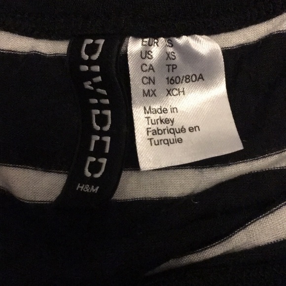 Dark navy and white striped pizza tshirt - Picture 2 of 3